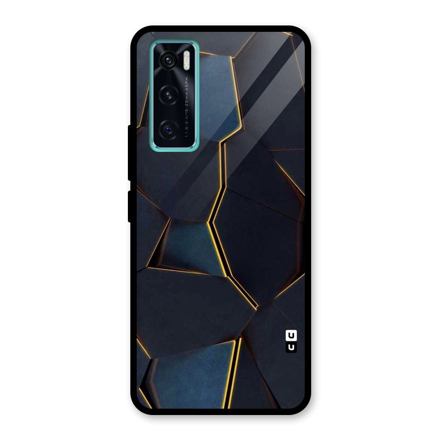 Royal Abstract Glass Back Case for Vivo V20 SE