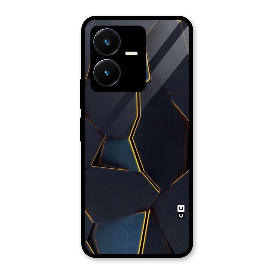 Royal Abstract Glass Back Case for Vivo Y22s