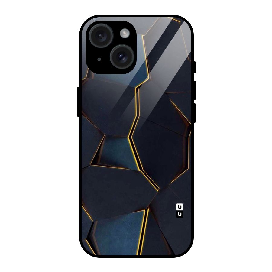 Royal Abstract Glass Back Case for iPhone 15