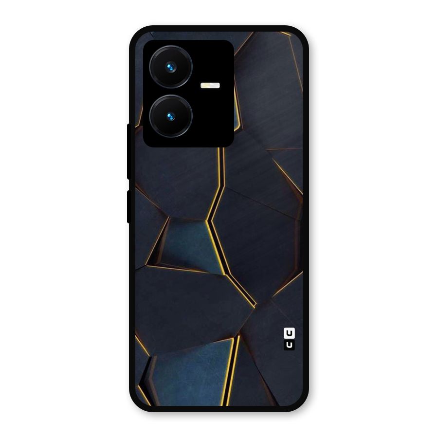 Royal Abstract Metal Back Case for Vivo Y22s