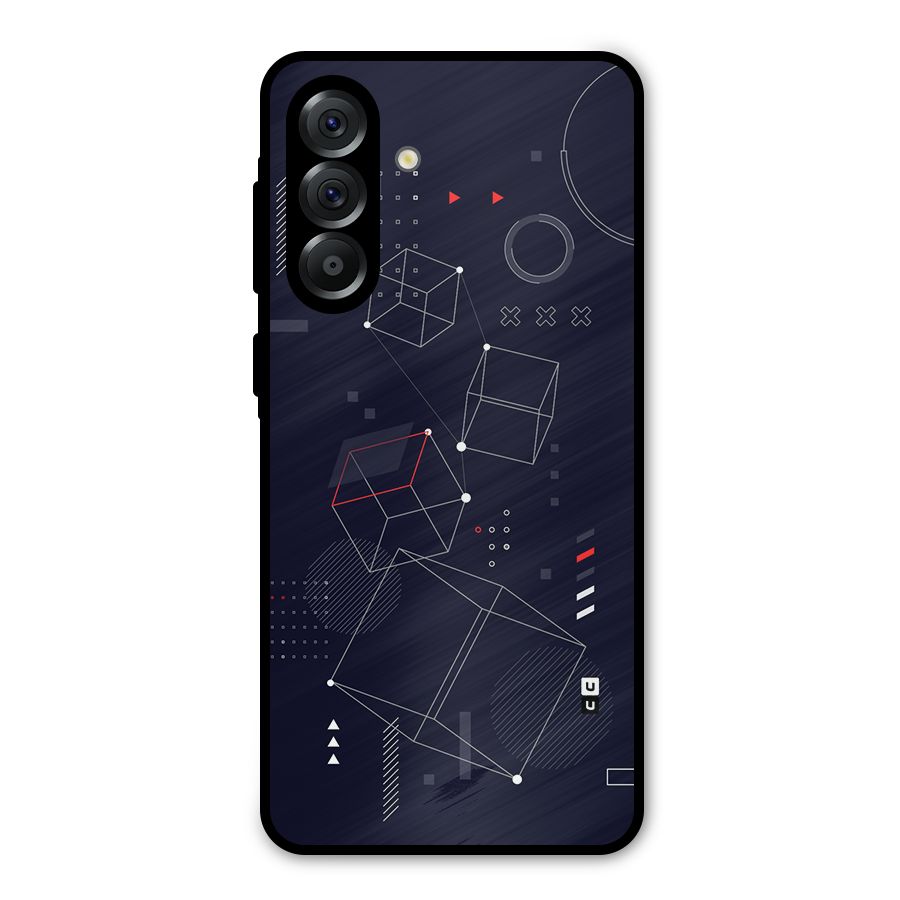 Royal Abstract Shapes Metal Back Case for Galaxy A36