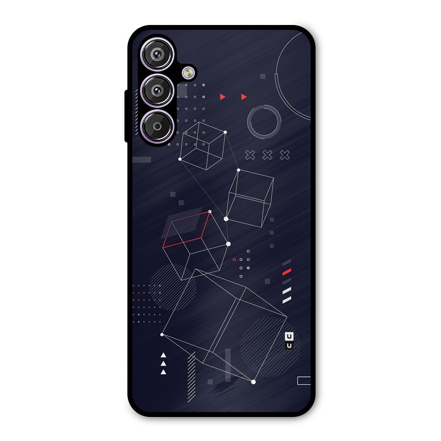 Royal Abstract Shapes Metal Back Case for Galaxy M15
