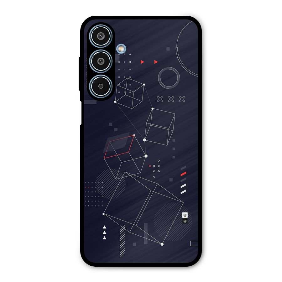 Royal Abstract Shapes Metal Back Case for Galaxy M35