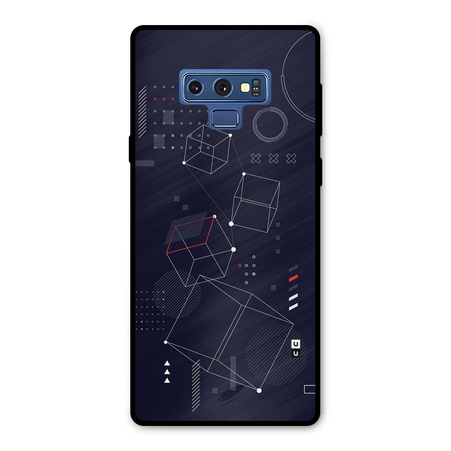 Royal Abstract Shapes Metal Back Case for Galaxy Note 9