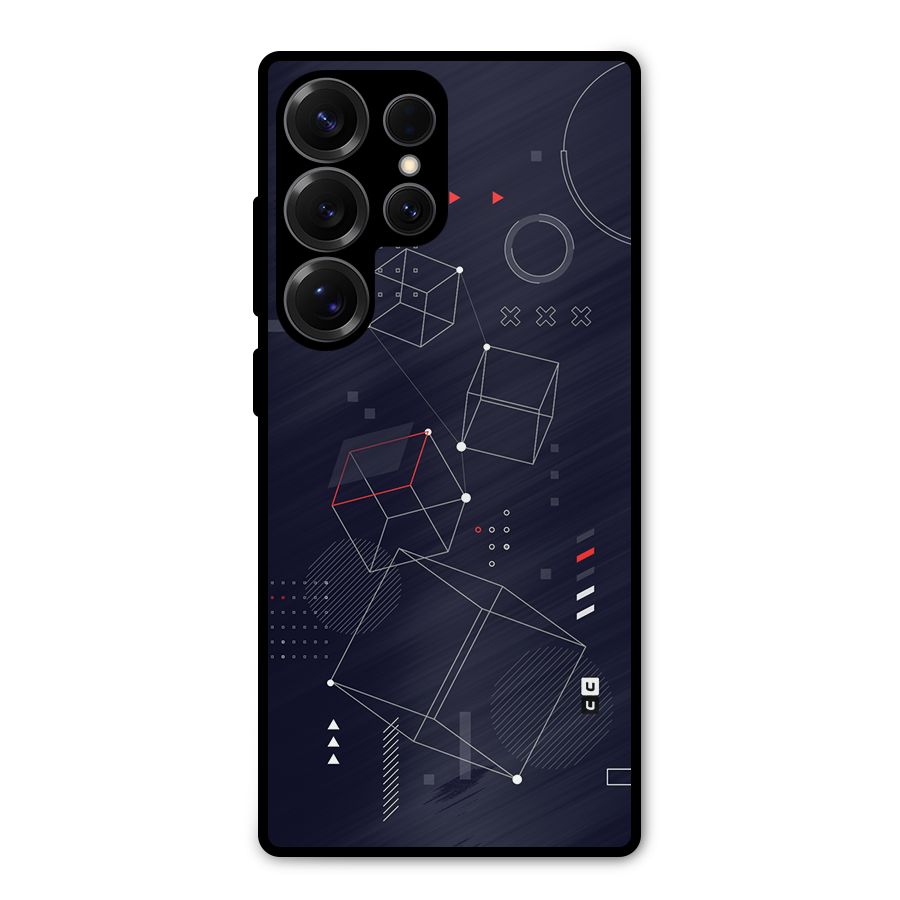 Royal Abstract Shapes Metal Back Case for Galaxy S25 Ultra