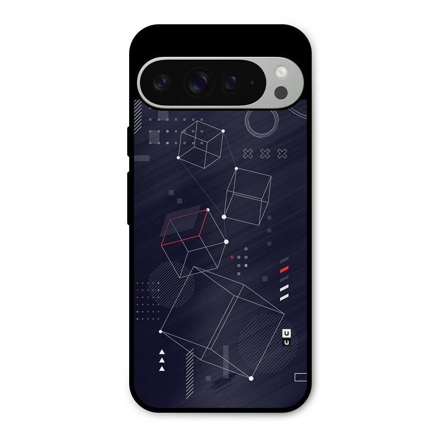 Royal Abstract Shapes Metal Back Case for Google Pixel 9 Pro XL