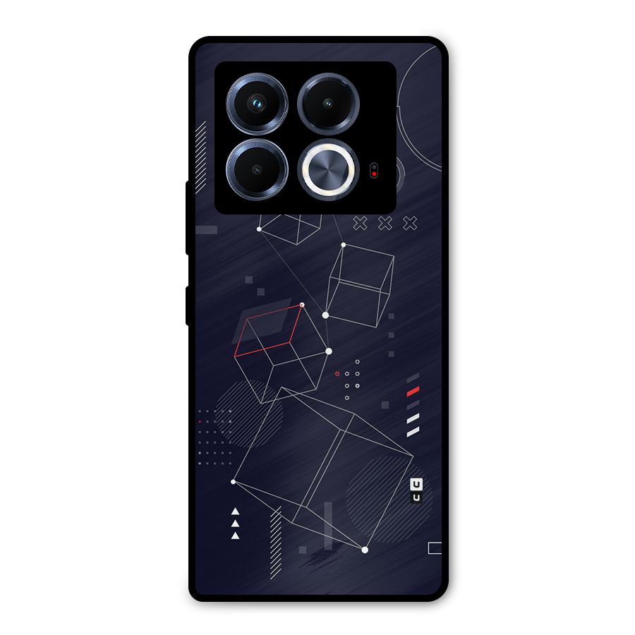 Royal Abstract Shapes Metal Back Case for Infinix Note 40 5G