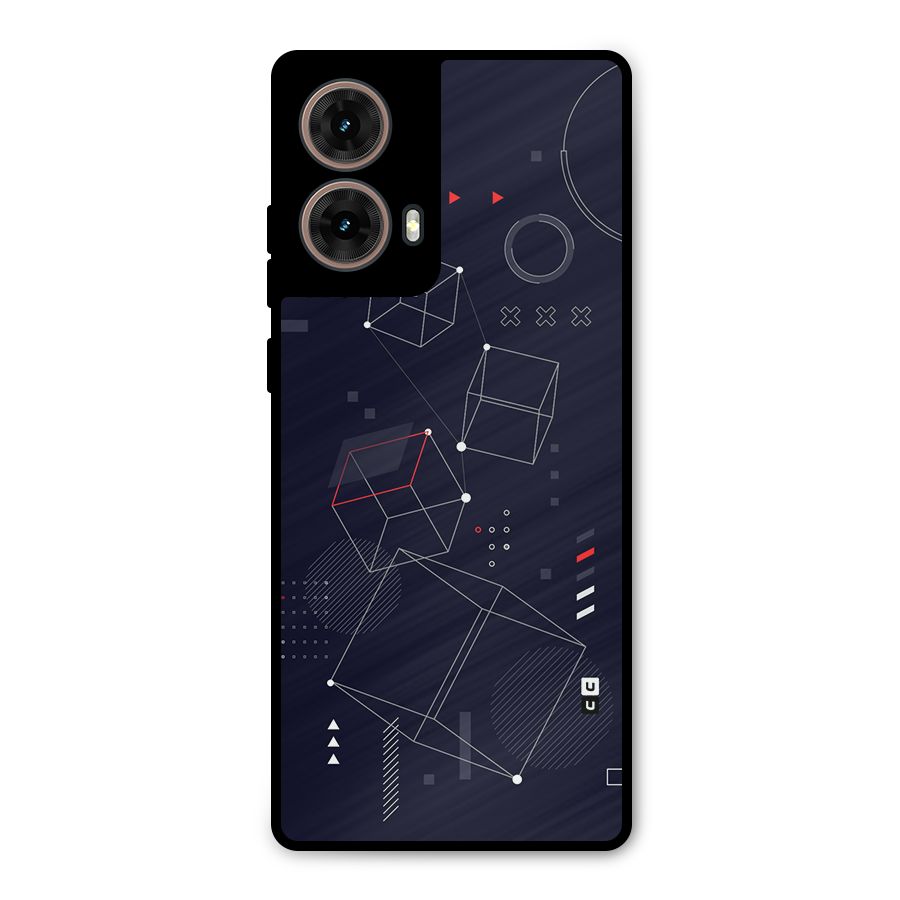 Royal Abstract Shapes Metal Back Case for Moto G85