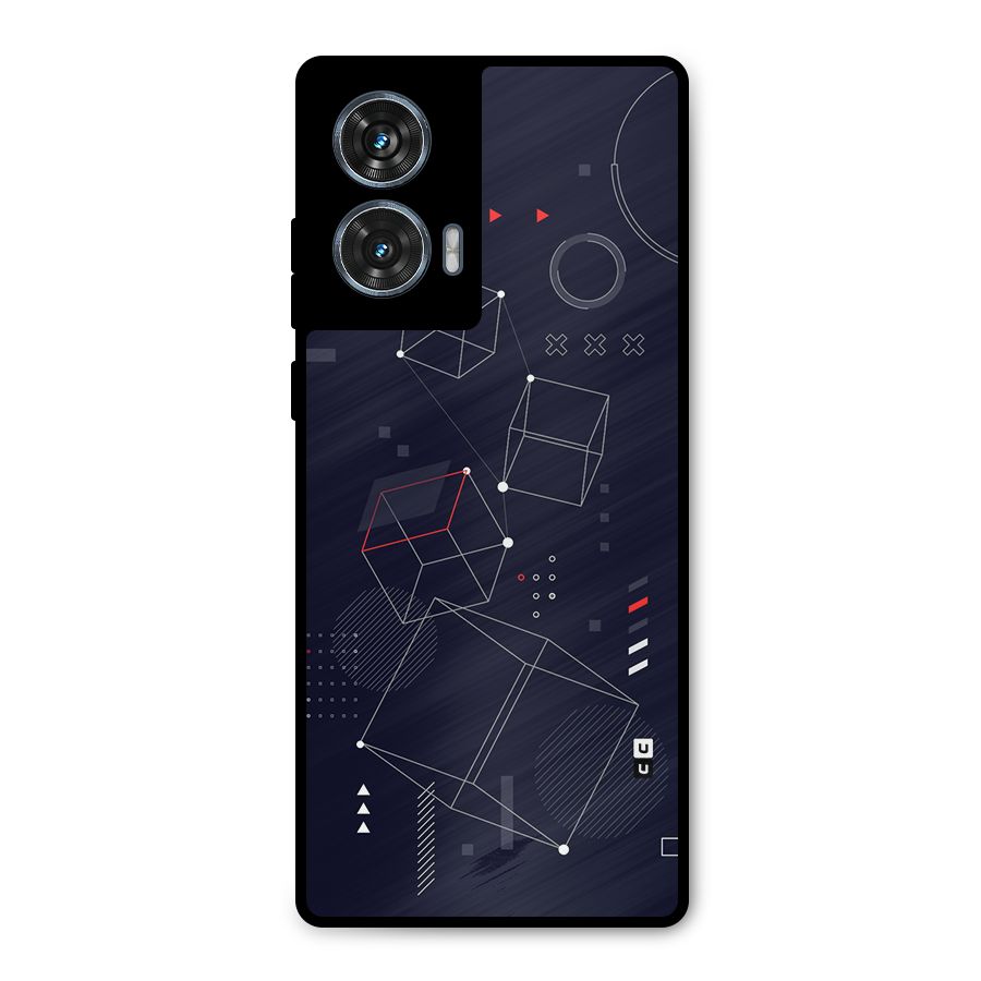 Royal Abstract Shapes Metal Back Case for Motorola Edge 50 Fusion