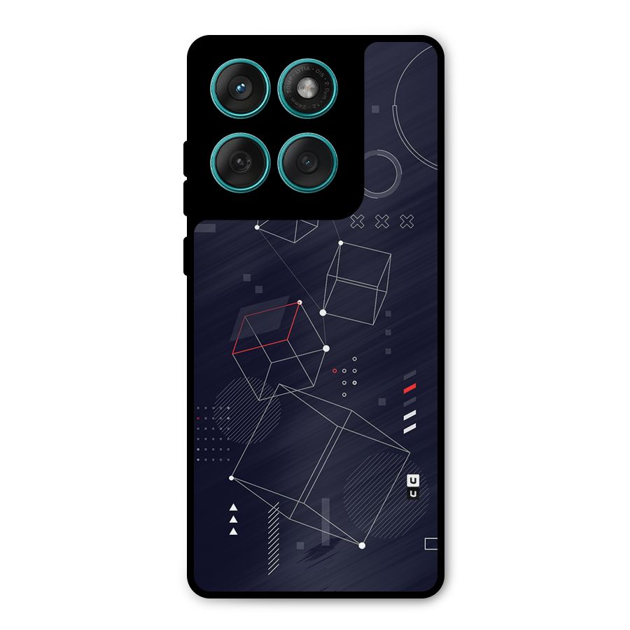 Royal Abstract Shapes Metal Back Case for Motorola Edge 60 Fusion