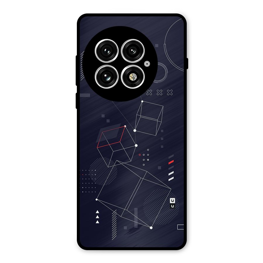 Royal Abstract Shapes Metal Back Case for OnePlus 13