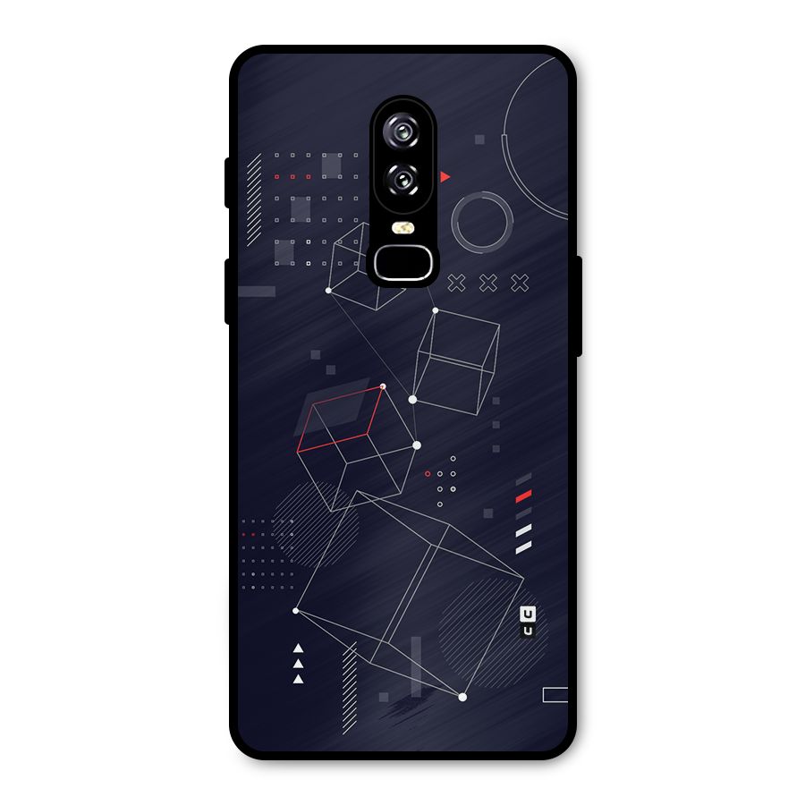 Royal Abstract Shapes Metal Back Case for OnePlus 6
