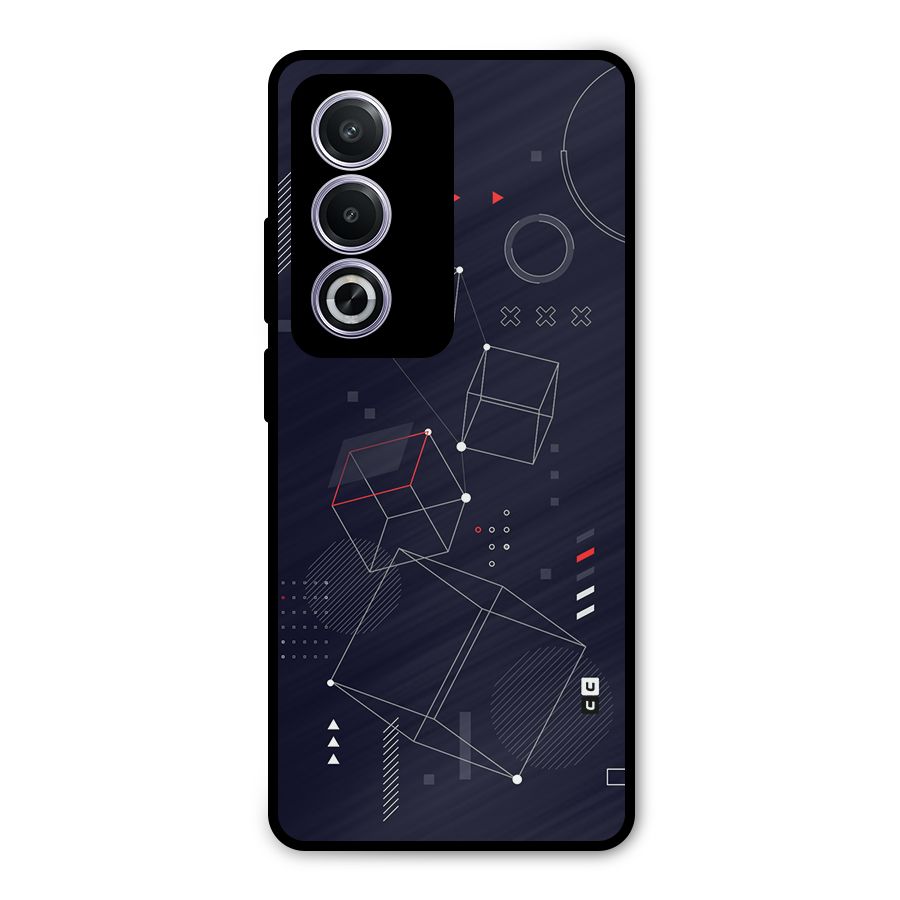 Royal Abstract Shapes Metal Back Case for Oppo A3 Pro