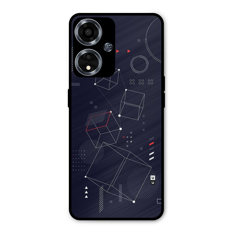 Royal Abstract Shapes Metal Back Case for Oppo A59