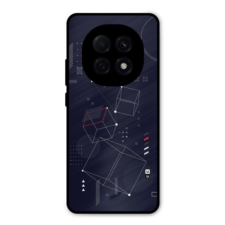 Royal Abstract Shapes Metal Back Case for Oppo F29 Pro