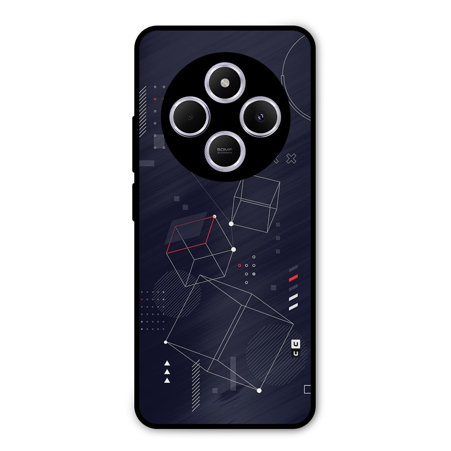 Royal Abstract Shapes Metal Back Case for Poco C75 5G