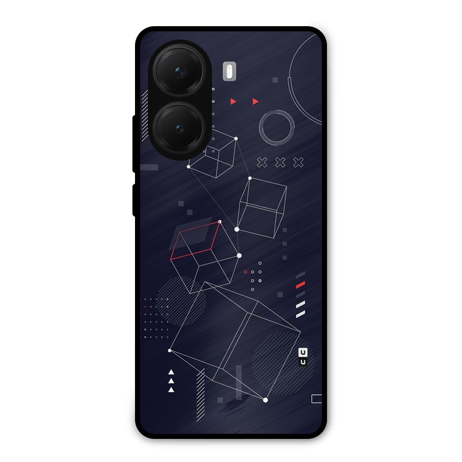 Royal Abstract Shapes Metal Back Case for Poco X7 Pro