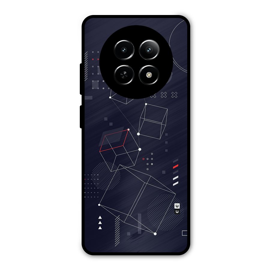 Royal Abstract Shapes Metal Back Case for Realme 13