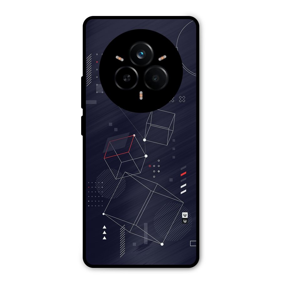 Royal Abstract Shapes Metal Back Case for Realme 14 Pro