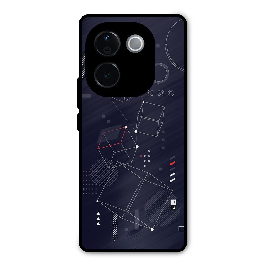 Royal Abstract Shapes Metal Back Case for Vivo T3 Pro