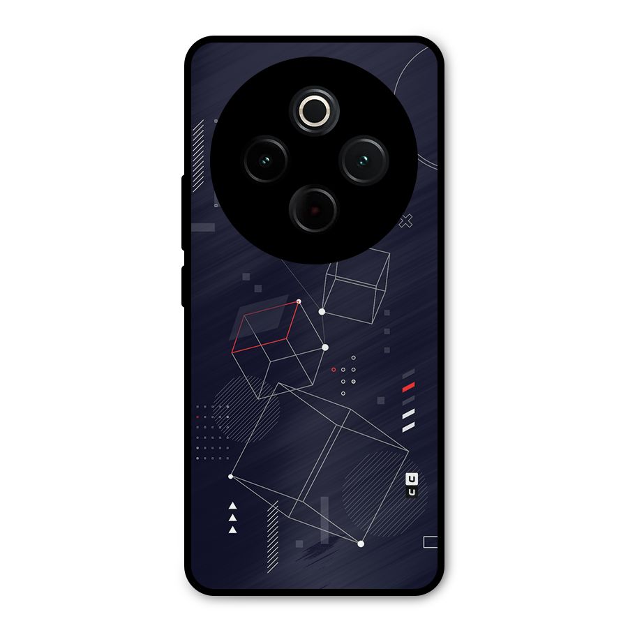 Royal Abstract Shapes Metal Back Case for Vivo T4