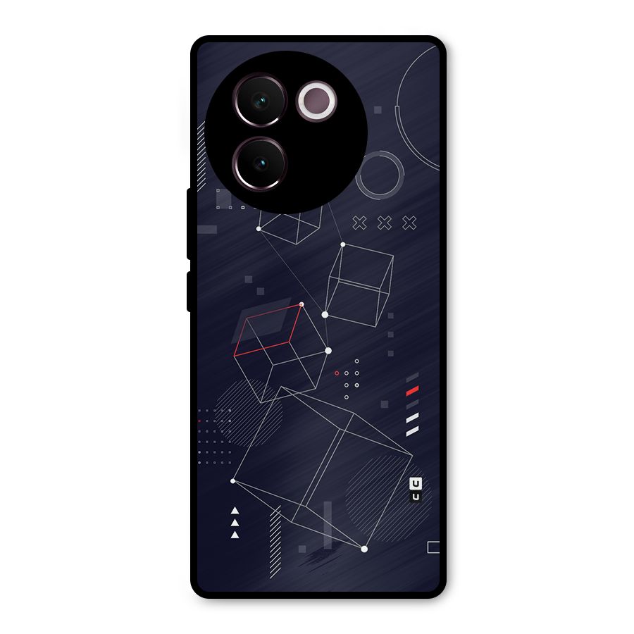 Royal Abstract Shapes Metal Back Case for Vivo V30e