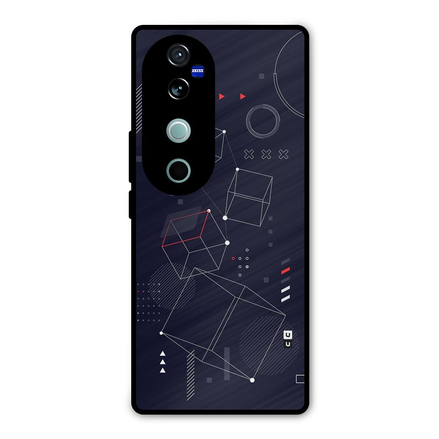Royal Abstract Shapes Metal Back Case for Vivo V40