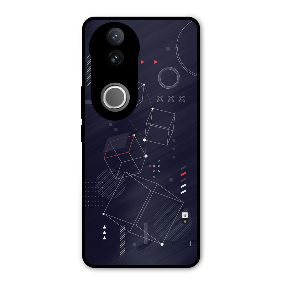 Royal Abstract Shapes Metal Back Case for Vivo V50e