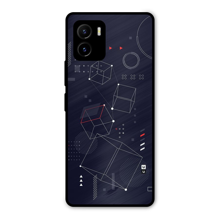 Royal Abstract Shapes Metal Back Case for Vivo Y15s