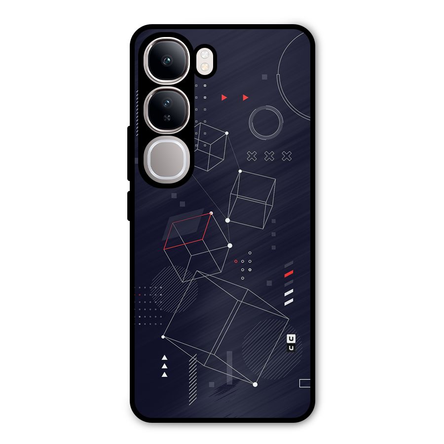 Royal Abstract Shapes Metal Back Case for Vivo Y300