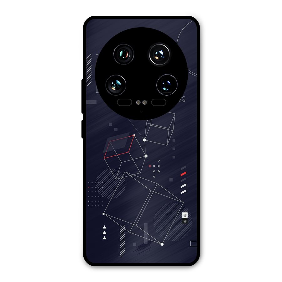 Royal Abstract Shapes Metal Back Case for Xiaomi 14 Ultra