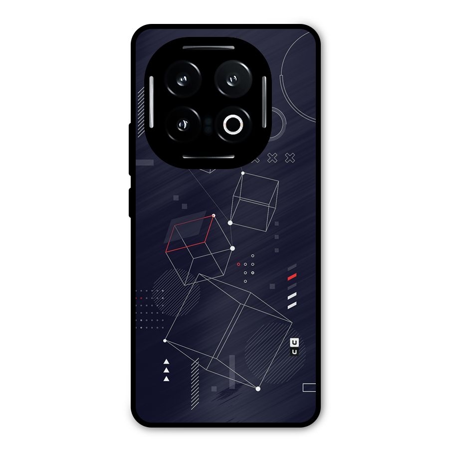 Royal Abstract Shapes Metal Back Case for iQOO 13