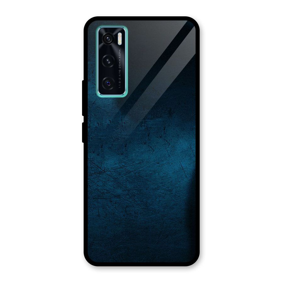 Royal Blue Glass Back Case for Vivo V20 SE
