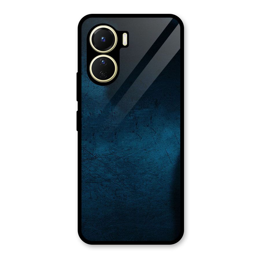 Royal Blue Glass Back Case for Vivo Y16