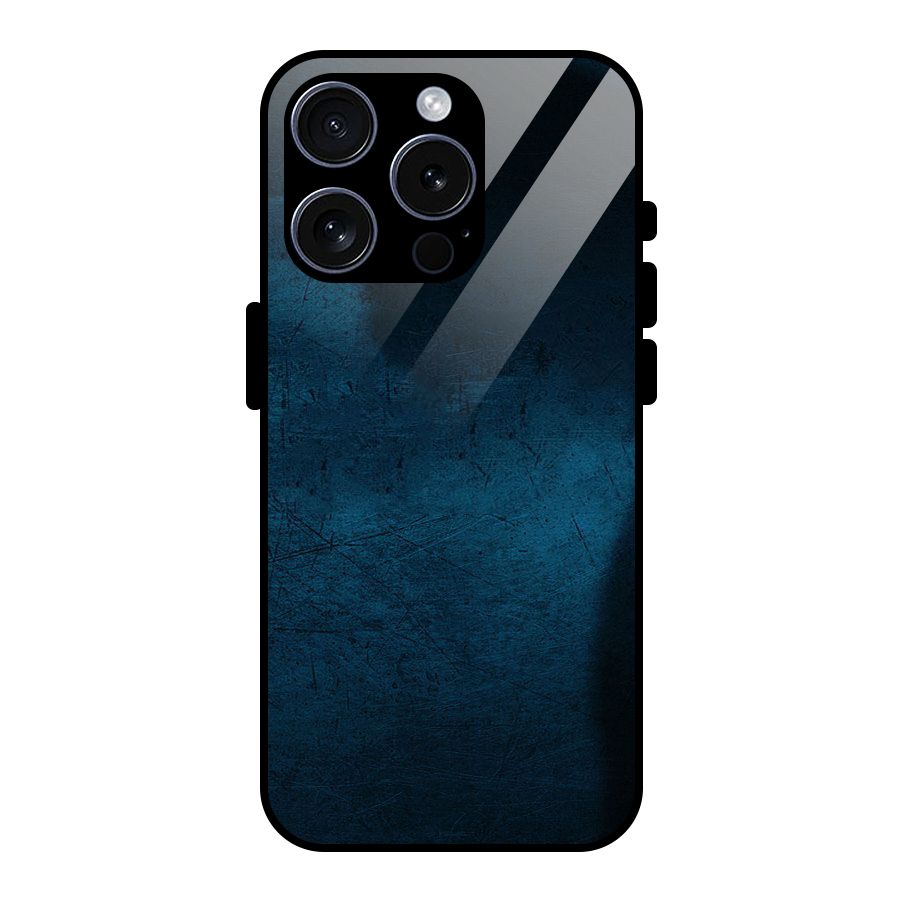 Royal Blue Glass Back Case for iPhone 15 Pro
