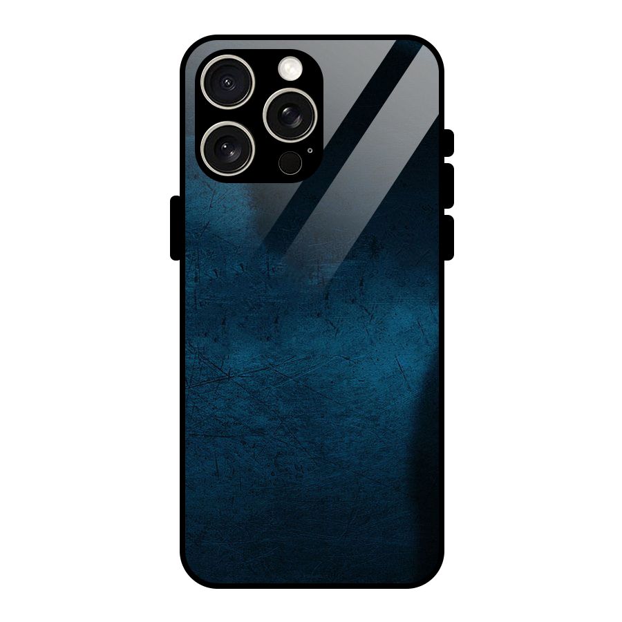 Royal Blue Glass Back Case for iPhone 15 Pro Max