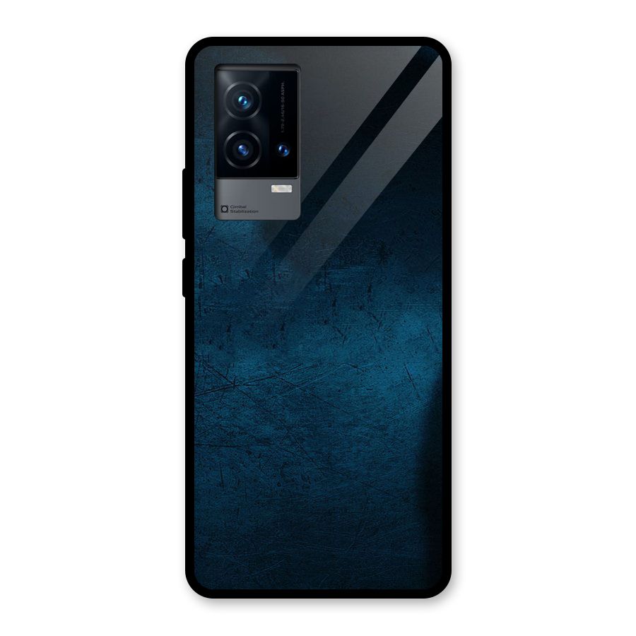 Royal Blue Glass Back Case for iQOO 9 5G