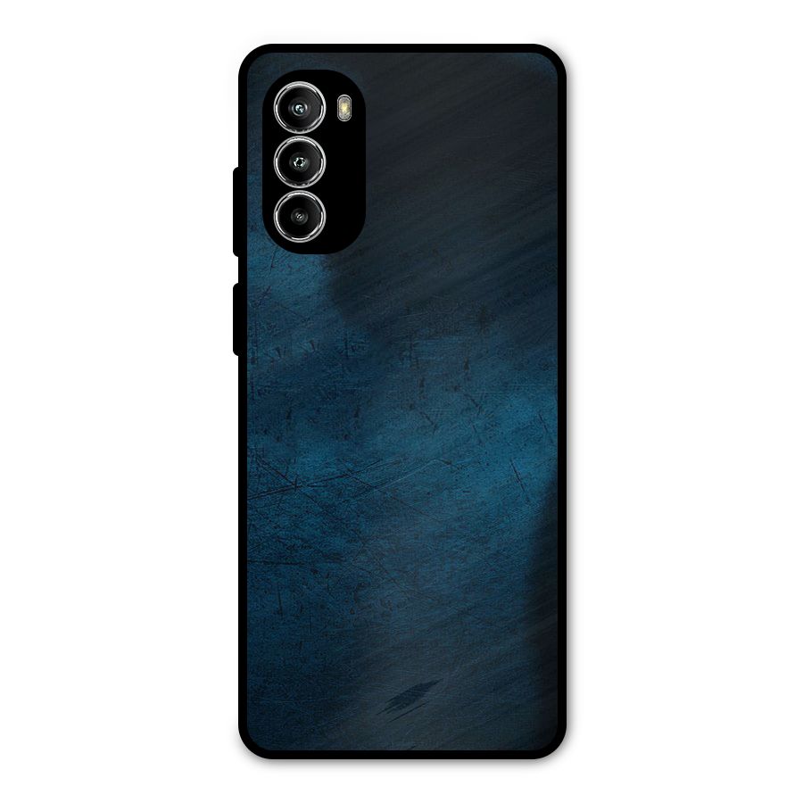 Royal Blue Metal Back Case for Moto G52