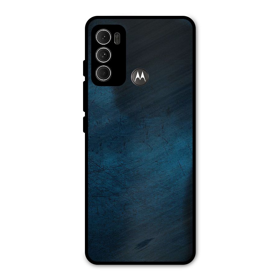 Royal Blue Metal Back Case for Moto G60