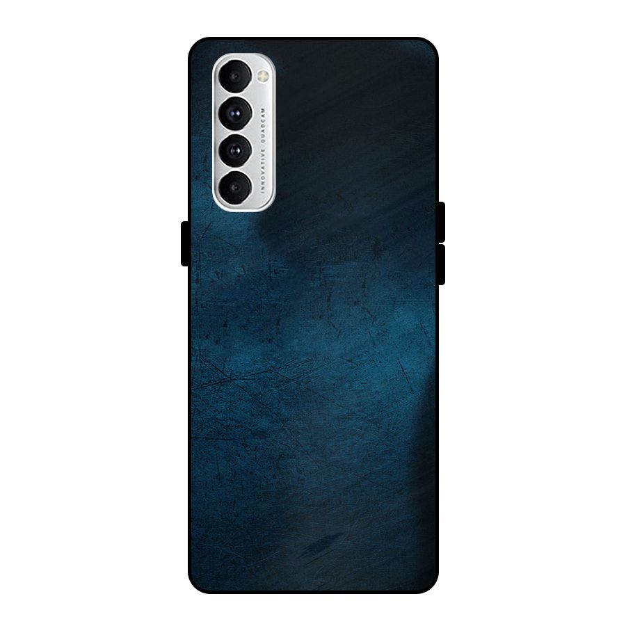 Royal Blue Metal Back Case for Oppo Reno4 Pro