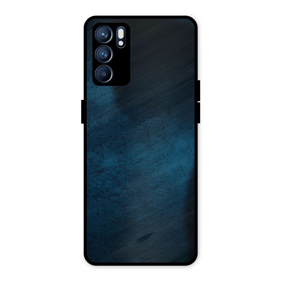 Royal Blue Metal Back Case for Oppo Reno6 5G