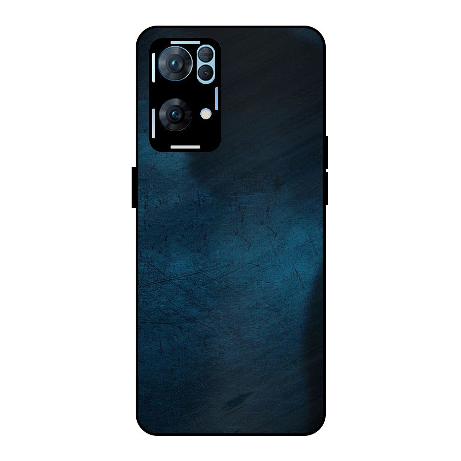Royal Blue Metal Back Case for Oppo Reno7 Pro 5G