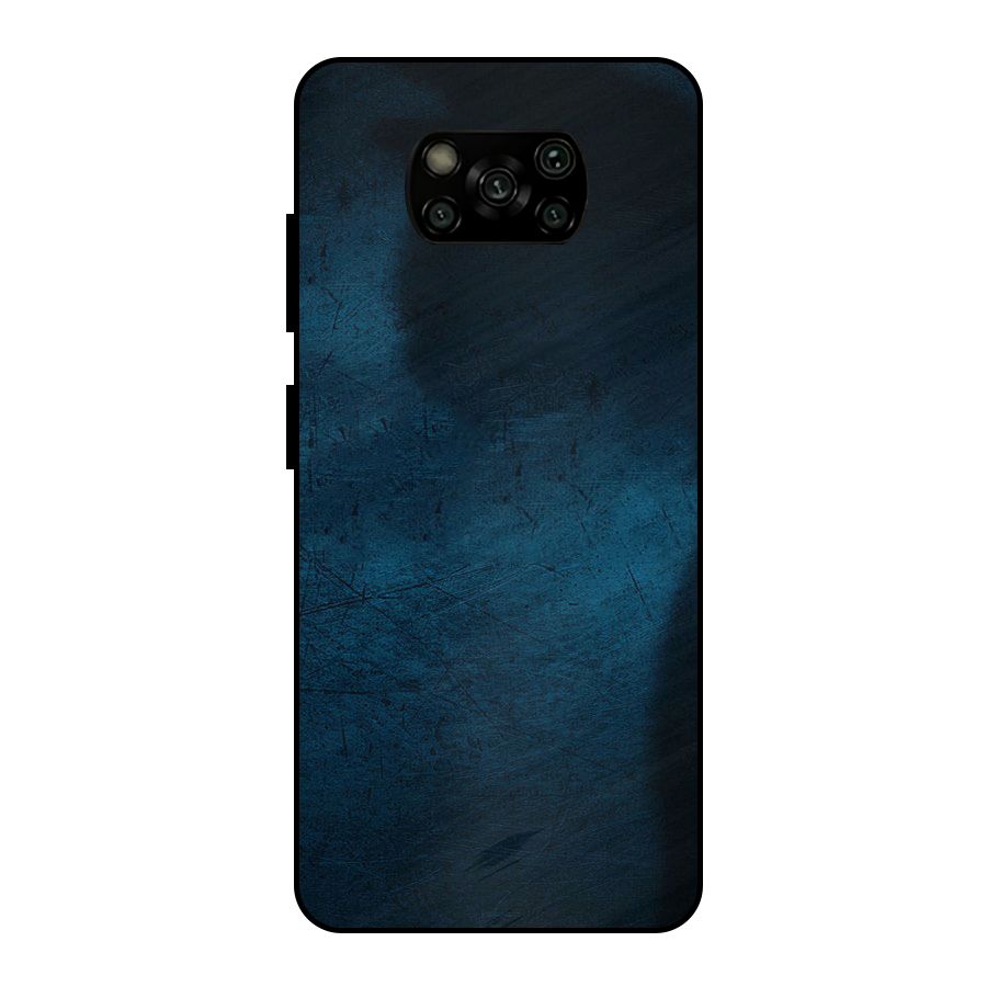 Royal Blue Metal Back Case for Poco X3