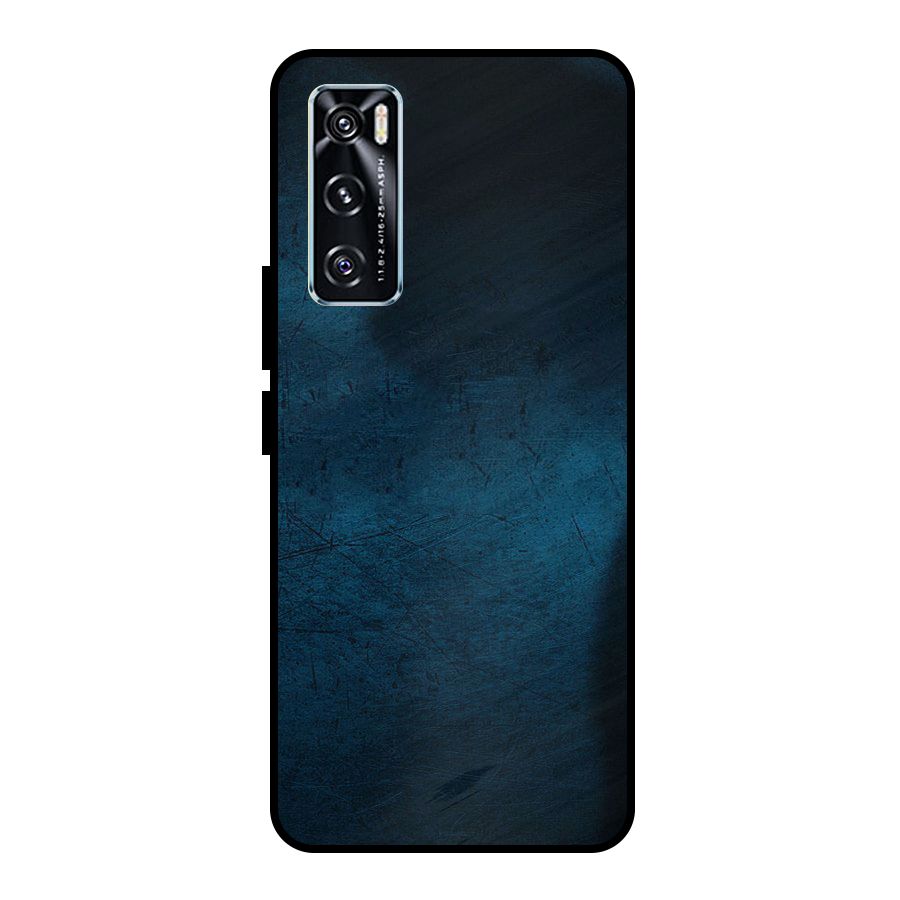 Royal Blue Metal Back Case for Vivo V20 SE