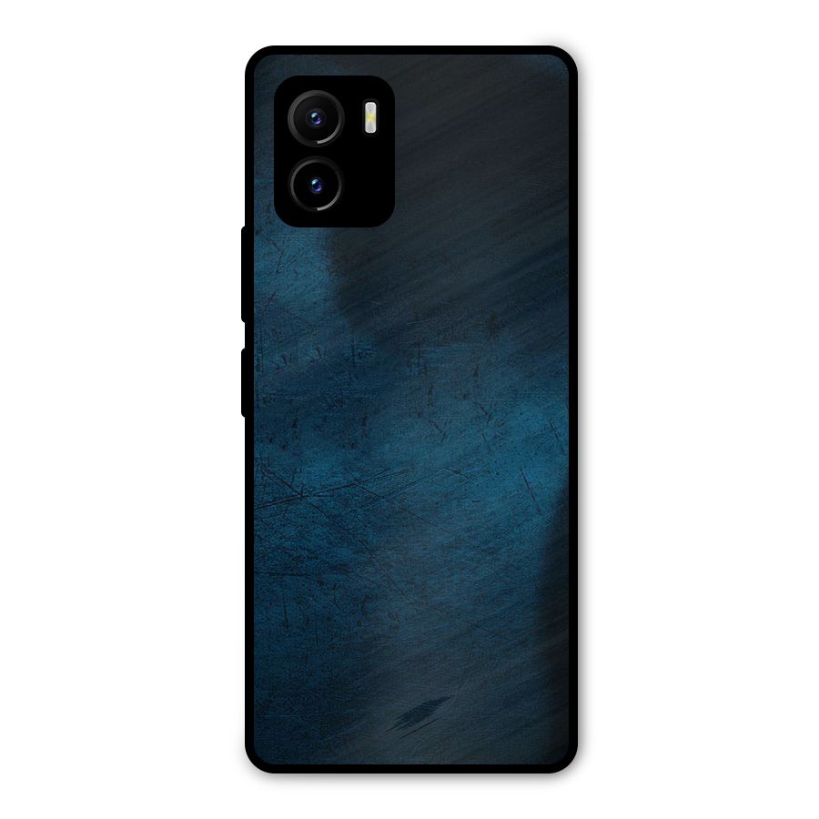 Royal Blue Metal Back Case for Vivo Y15s