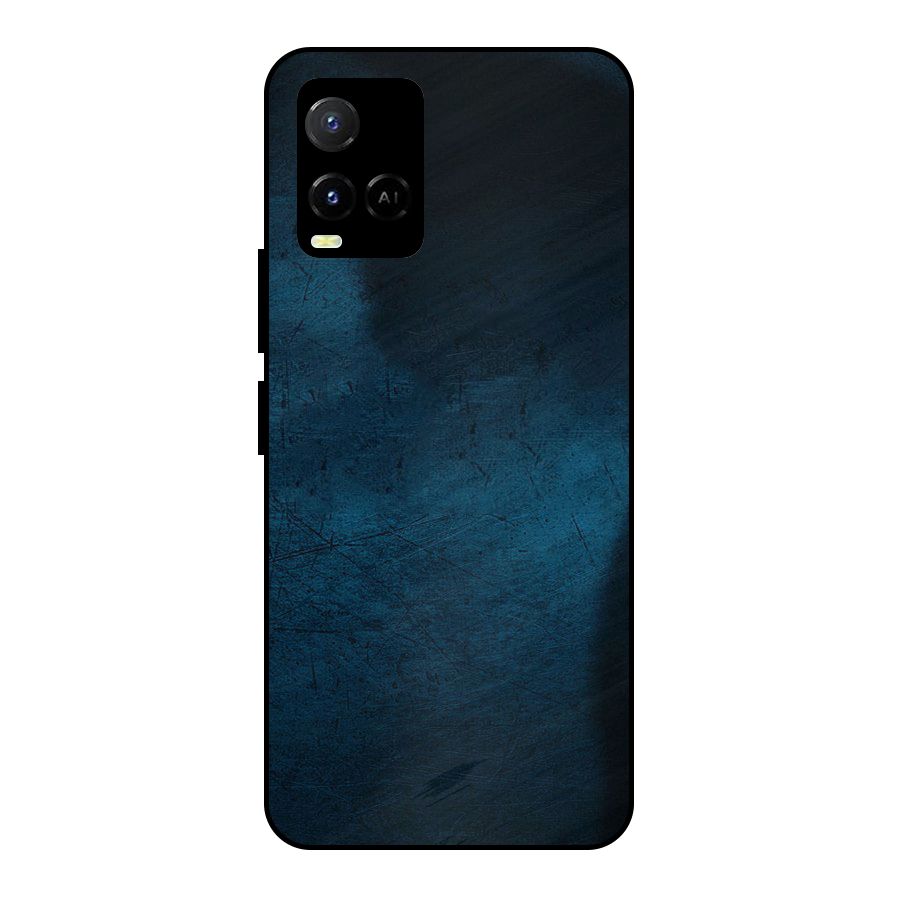 Royal Blue Metal Back Case for Vivo Y21T