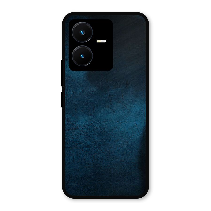 Royal Blue Metal Back Case for Vivo Y22s