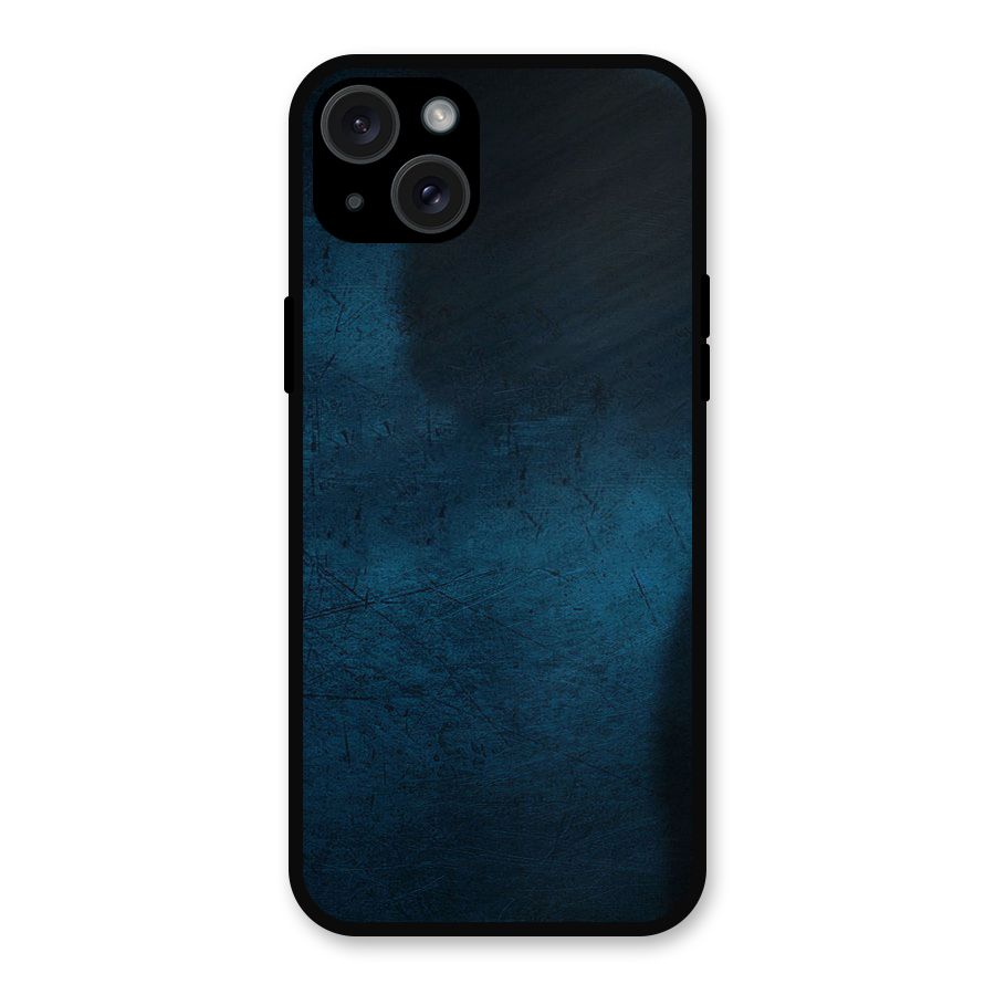Royal Blue Metal Back Case for iPhone 15 Plus