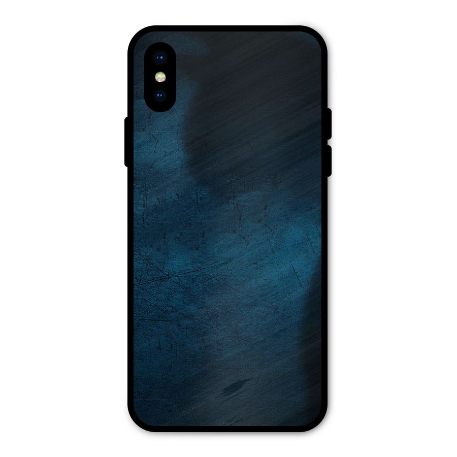 Royal Blue Metal Back Case for iPhone XS