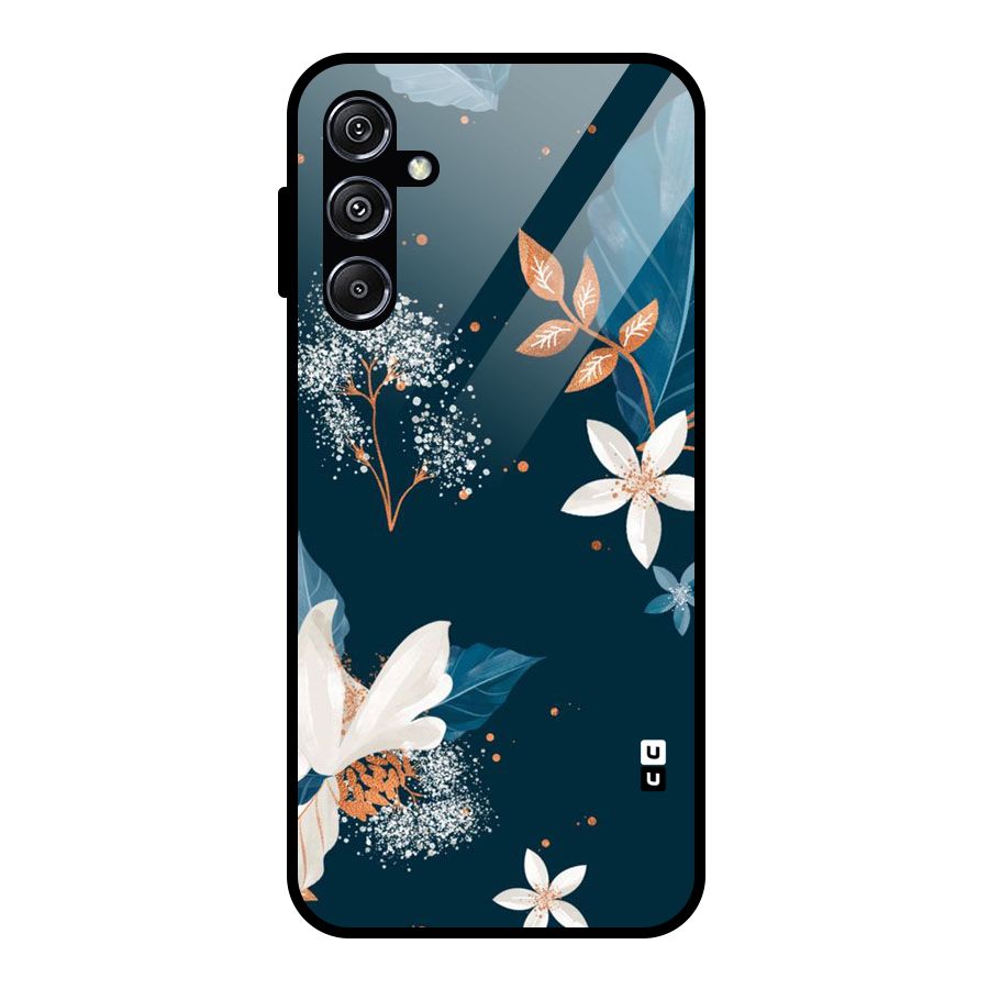 Royal Floral Glass Back Case for Galaxy M34 5G
